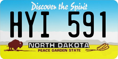 ND license plate HYI591