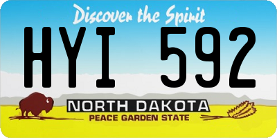 ND license plate HYI592