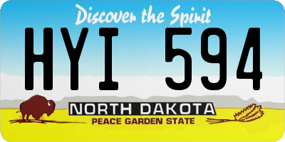 ND license plate HYI594