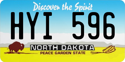 ND license plate HYI596