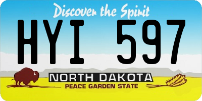 ND license plate HYI597