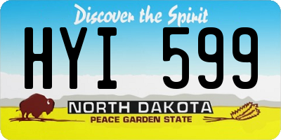 ND license plate HYI599