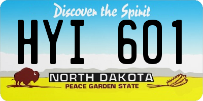 ND license plate HYI601
