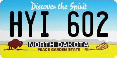 ND license plate HYI602