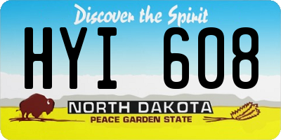 ND license plate HYI608