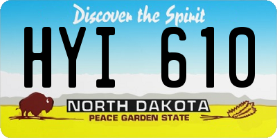 ND license plate HYI610