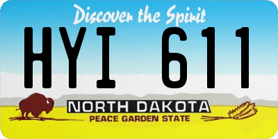 ND license plate HYI611
