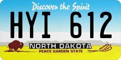 ND license plate HYI612