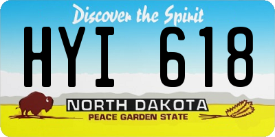 ND license plate HYI618