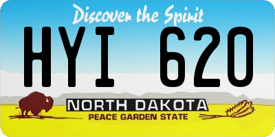 ND license plate HYI620