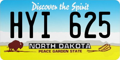 ND license plate HYI625