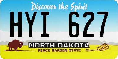 ND license plate HYI627