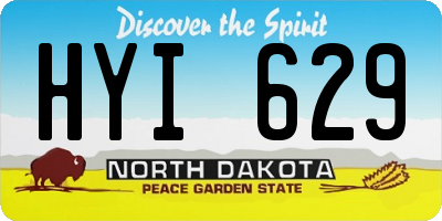ND license plate HYI629