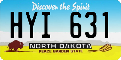 ND license plate HYI631