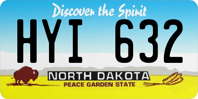 ND license plate HYI632
