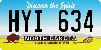 ND license plate HYI634