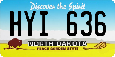 ND license plate HYI636