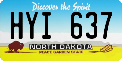 ND license plate HYI637