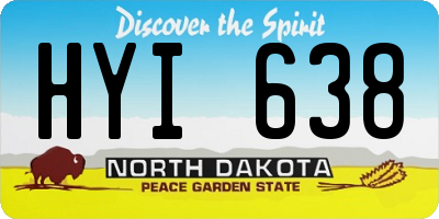 ND license plate HYI638