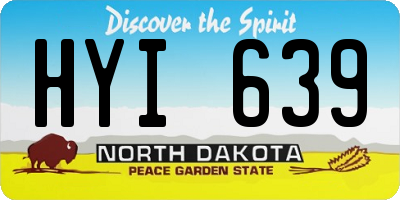 ND license plate HYI639
