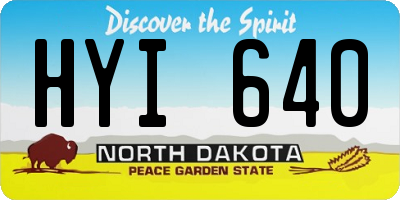 ND license plate HYI640