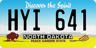 ND license plate HYI641