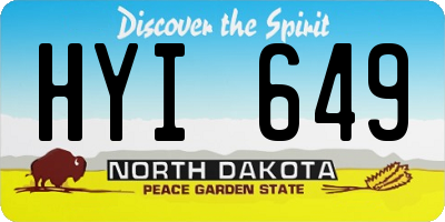 ND license plate HYI649