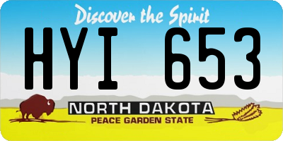 ND license plate HYI653