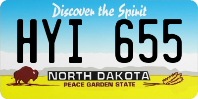 ND license plate HYI655