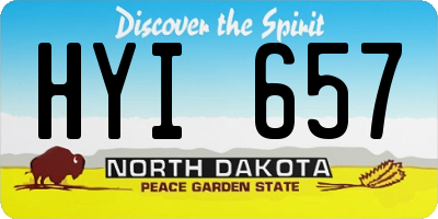 ND license plate HYI657