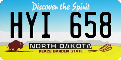 ND license plate HYI658