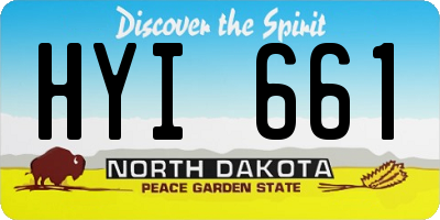 ND license plate HYI661
