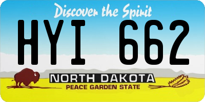 ND license plate HYI662
