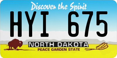 ND license plate HYI675