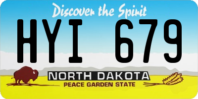 ND license plate HYI679