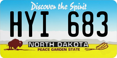ND license plate HYI683