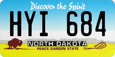 ND license plate HYI684
