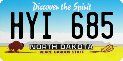 ND license plate HYI685