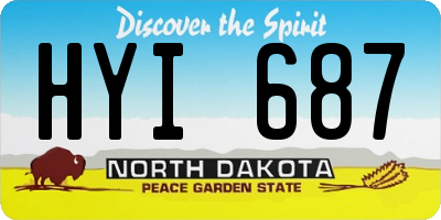 ND license plate HYI687