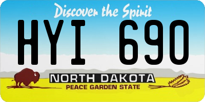 ND license plate HYI690