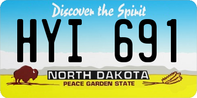 ND license plate HYI691
