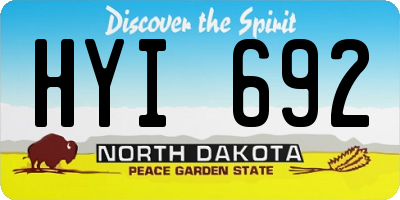 ND license plate HYI692