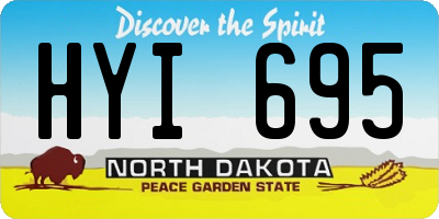 ND license plate HYI695