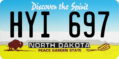 ND license plate HYI697