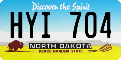 ND license plate HYI704