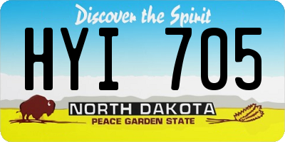 ND license plate HYI705