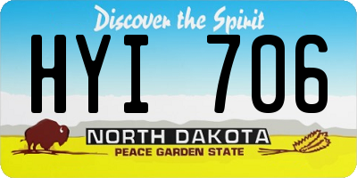 ND license plate HYI706