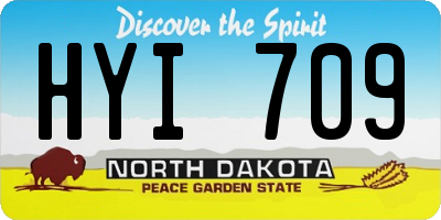 ND license plate HYI709