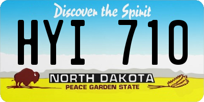 ND license plate HYI710