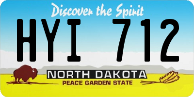 ND license plate HYI712